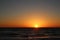 Beautiful orange sunset at the seaside. Gulf of Mexico