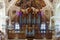 Beautiful organ view inside baroque church