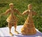 Beautiful original straw doll is made on motives of folk traditions