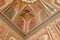 Beautiful ornament on wall of palace in Amber Fort in Jaipur