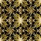 Beautiful ornamental gold Baroque 3d seamless pattern. Vector patterned floral background. Vintage Victorian baroque