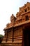 Beautiful ornamentals on the first tower -gopura-of Brihadisvara ancient Temple in Thanjavur, india.