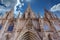 Beautiful Ornate Steeples and Trim of Barcelona Church