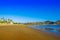 Beautiful outdoor view of empty blue water beach in San Juan del sur in south Nicaragua