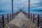 Beautiful outdoor view of wooden pier of Frutillar, southern Chile