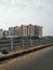 Beautiful Outer Ring Asphalt and Cement Road with Roadside Big Apartments near Sumanahalli Bridge, Nagarabhavi