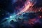 Beautiful Outer Space View with Shining Nebula and Stars Galaxy in Universe