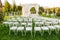 Beautiful outside arrangement for wedding ceremony