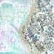 Beautiful overflowing watercolor swirls, ripples, strikes  in bright and light blue, pink and purple colors.Fine Lace and Cobweb