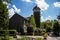 Beautiful overgrown water tower Rauschen, Kaliningrad region