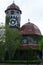 Beautiful overgrown water tower Rauschen, Svetlogorsk, Kaliningrad region, Russia