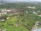 Beautiful overview of Golconda fort with beautiful greenery and background of the city