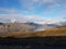 Beautiful overview photo of parts of longyear city airport with mighty mountains and sea