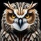 Beautiful owl looking intently at the viewer - ai generated image