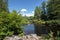 Beautiful Oxtongue River in Dwight Ontario on a bright summer day