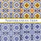 Beautiful painted mediterranean traditional tiles