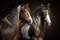 Beautiful pair of horse, generative ai