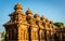 Beautiful Pallava architecture at The Kanchi Kailasanathar temple, Oldest Hindu temple in Kanchipuram, Tamil Nadu - South India