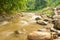 Beautiful Paniki river with brownish water and soft flowing