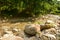 Beautiful Paniki river with brownish water and soft flowing