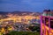 Beautiful Panorama Aerial View of Nagasaki Skyline at night