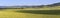 Beautiful panorama agricultural fields and the