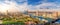 Beautiful panorama of Cairo and the Nile from above, Egypt