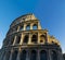 Beautiful panorama colosseum blue sky