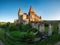 Beautiful panorama of the Corvin Castle, Hunedoara, Transylvania, Romania