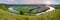 Beautiful panorama of the Dniester river canyon. Ukraine, Europe