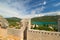 Beautiful panorama of Fortress and walls in Mali Ston, Croatia