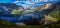 Beautiful panorama of HallstÃ¤tter See or Lake Hallstatt