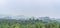 Beautiful panorama of hilly dense rain forest