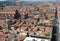 A beautiful panorama of the historic city of Bologna, Italy