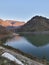 Beautiful panorama of Lake Turano near Carsoli.  In the background the peninsula of Castel di Tora