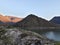 Beautiful panorama of Lake Turano near Carsoli.  In the background the peninsula of Castel di Tora