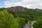 Beautiful panorama landscape in Clecy Normandy, France