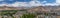 Beautiful panorama of Leh city and green Indus valley with the Leh palace
