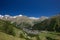 Beautiful panorama of the mountains in Saas Fee