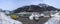 Beautiful panorama mountains of Sonamarg in spring. Historical gateway along with Gilgit connecting Kashmir with Tibet