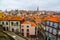 Beautiful panorama of old town historical buildings of Porto, Portugal