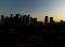 Beautiful panorama of the Ortigas Central Business District at sunset