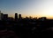 Beautiful panorama of the Ortigas Central Business District at sunset