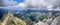 Beautiful panorama from Rysy to Tatras