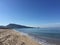 Beautiful panorama of the Sardinian beaches with the shore and golden sand and crystal clear water