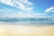 Beautiful panorama of seascape with blue sky