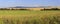 Beautiful panorama the sloping fields and