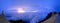 Beautiful panorama sunrise view on Mount Emei