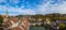 Beautiful panorama view of Bern old town and Aare river from NydeggbrÃ¼cke bridge