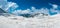 Beautiful panorama view of outside for landscape snow wall from Murodo station in Toyama, Japan The Murodo station